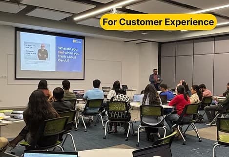 AI training session for customer experience teams